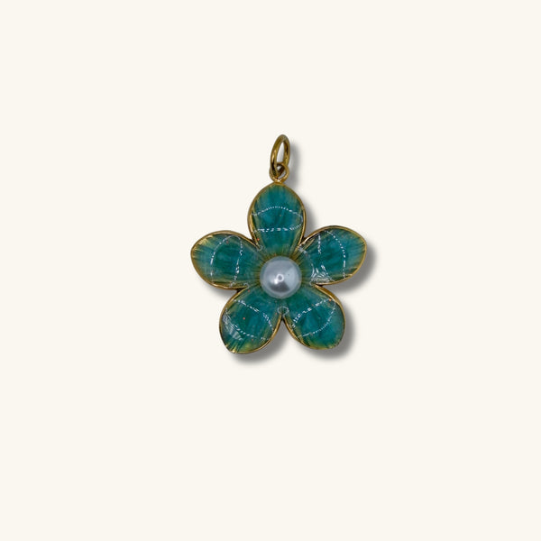 Tropical Blue Flower Charm