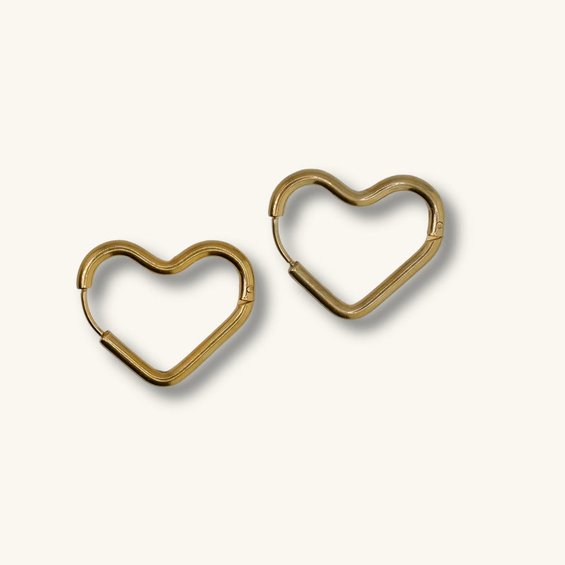 Heart Hoop Earrings