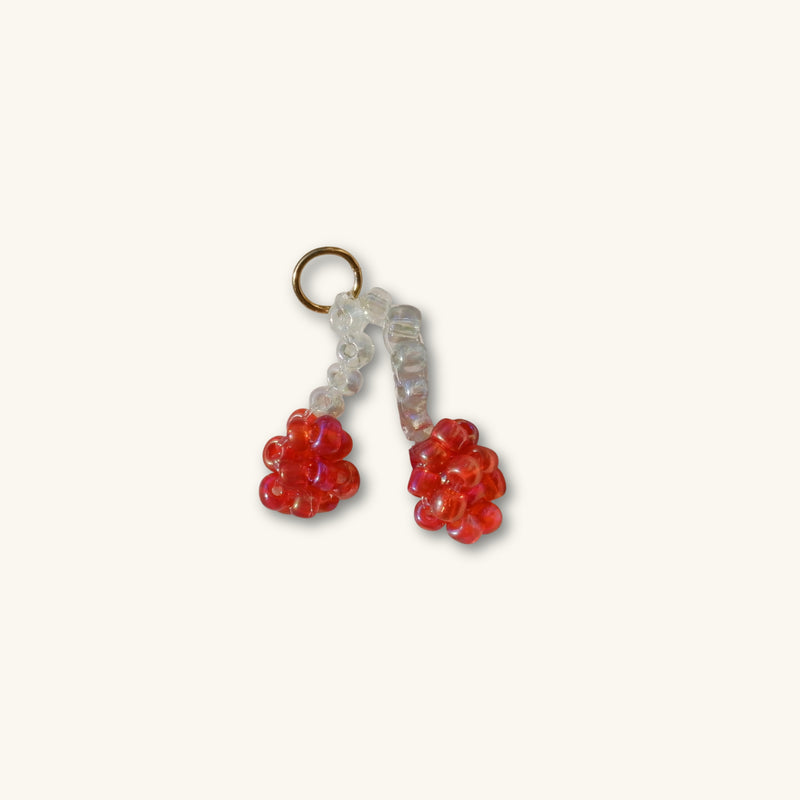 Beaded Cherry Charm